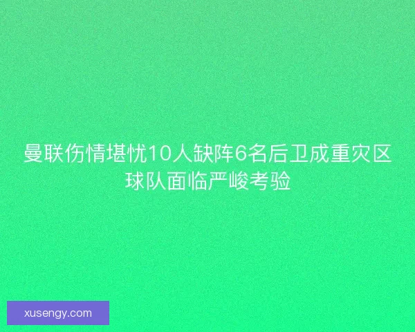 曼联伤情堪忧10人缺阵6名后卫成重灾区球队面临严峻考验 曼联伤情堪忧10人缺阵6名后卫成重灾区球队面临严峻考验