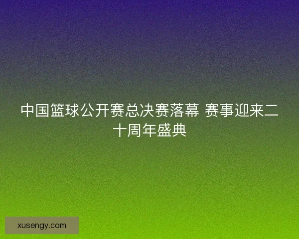 中国篮球公开赛总决赛落幕 赛事迎来二十周年盛典